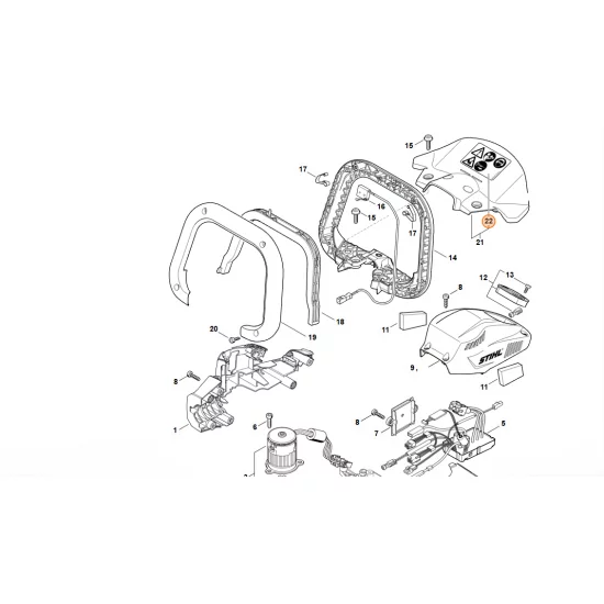 STIHL  Tabliczka ostrzegawcza HSA 4869 967 7200